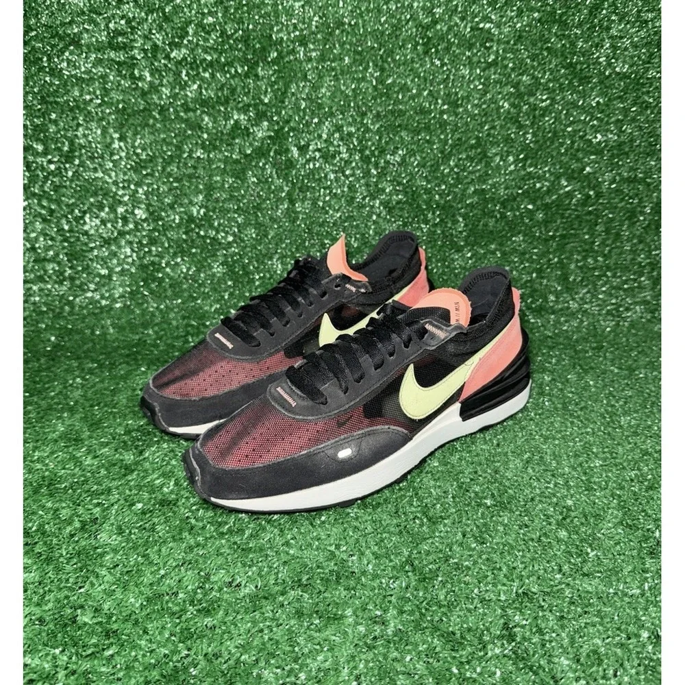 Nike Shoes Womens Size 8 Black Red Waffle Sneakers Lifestyle Casual Athletic Gym